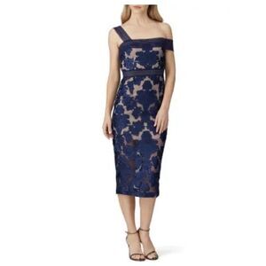 ALICE McCALL Dress 10 Womens Blue Embroidered Floral Magic Moonlight Midi